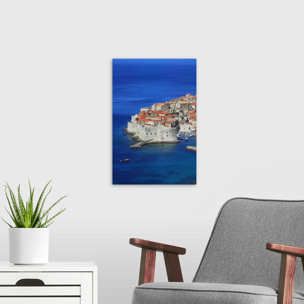 A modern room featuring Dubrovnik on the shores of Adriatic Sea, Croatia