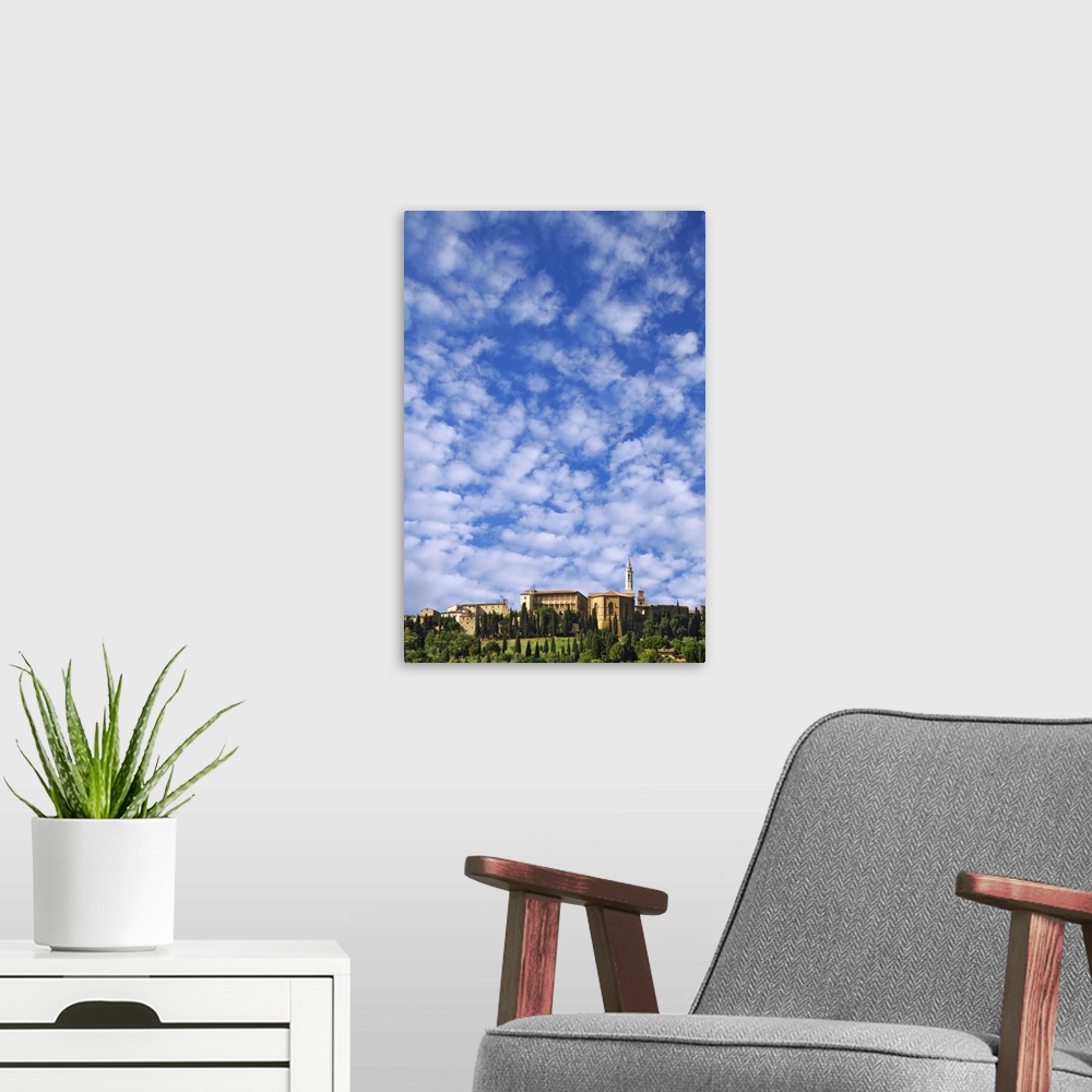 A modern room featuring Europe, Italy, Pienza. Landscape and hilltop town.