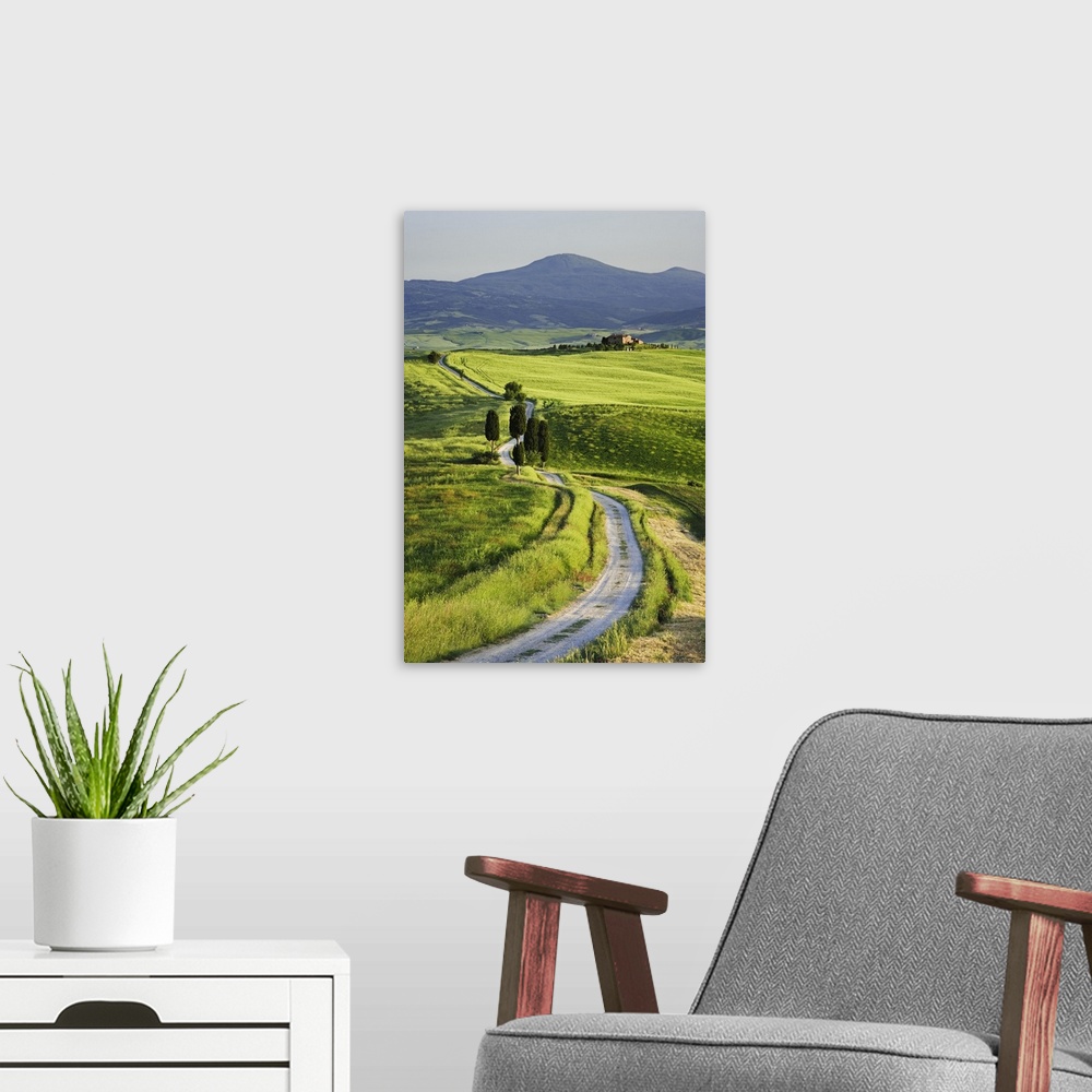 A modern room featuring Europe, Italy, Tuscany. Landscape with villa.