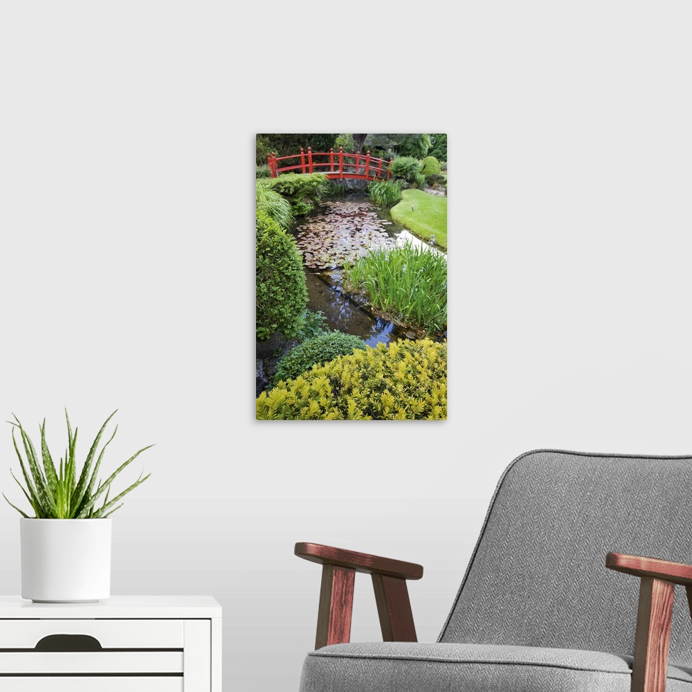 A modern room featuring Japanese, garden, bridge, stream, County Kildare, Ireland