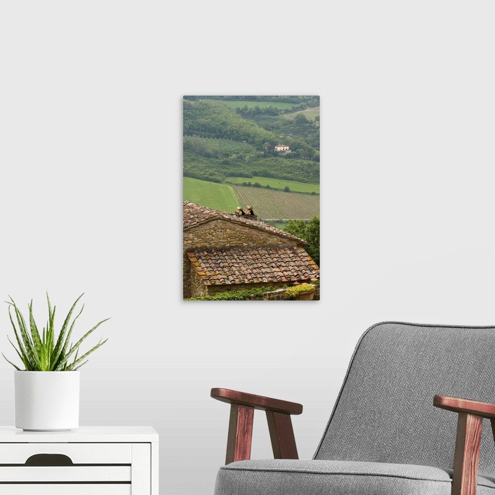 A modern room featuring Europe, Italy, Tuscany, Lush fields and vineyards mix with picturesque stone houses in the Chiant...