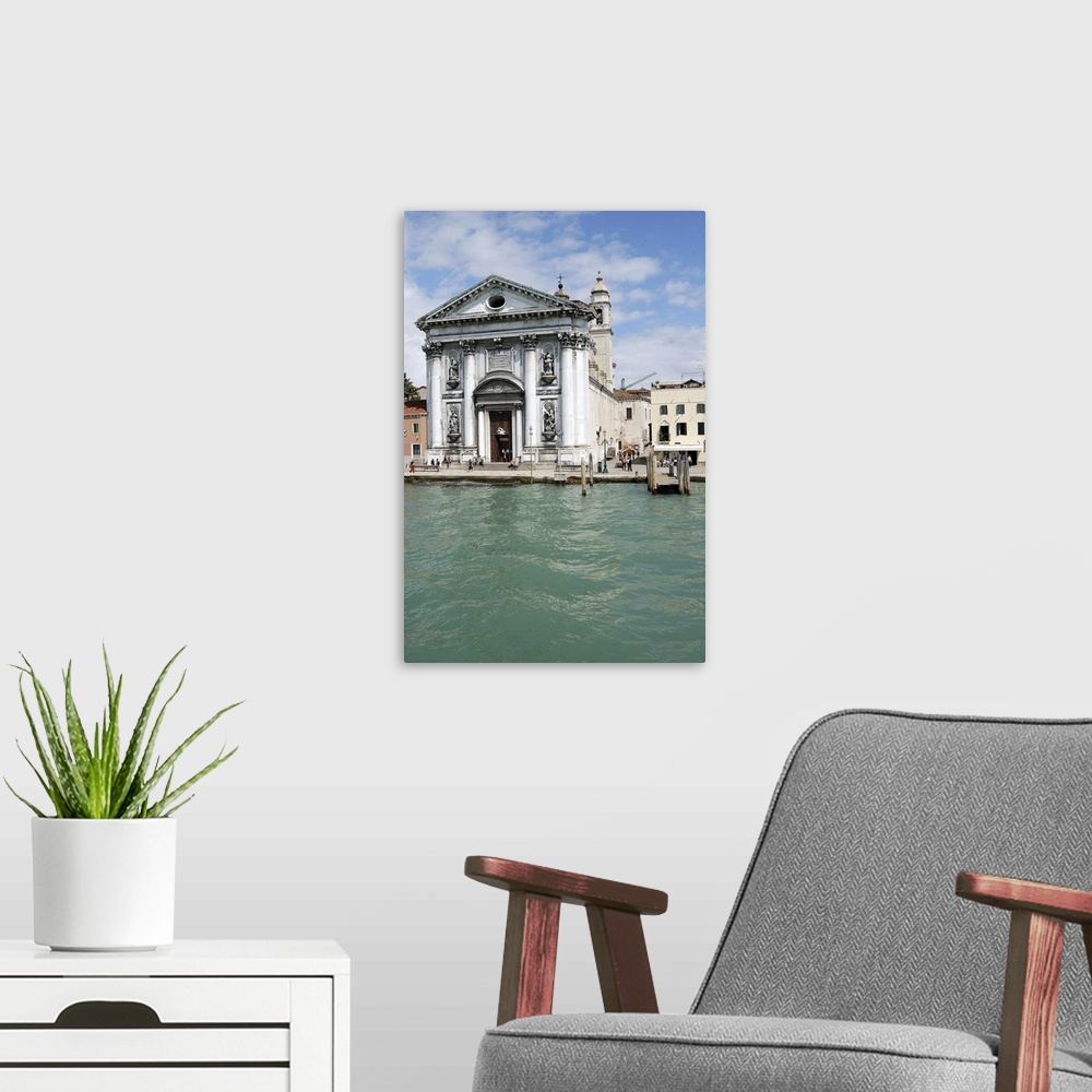 A modern room featuring Italy, Venice. Jesuit Church along the Grand Canal
