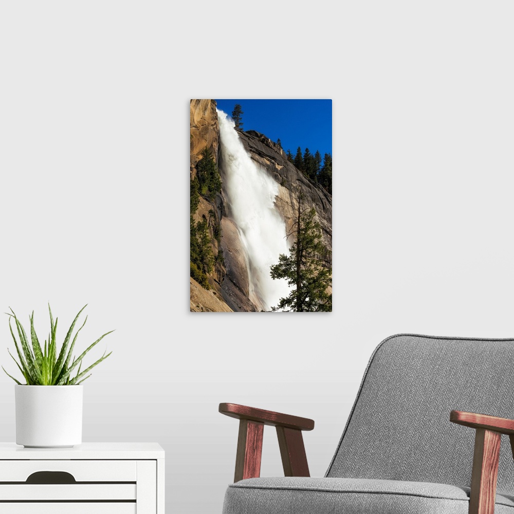 A modern room featuring Nevada Fall, Yosemite National Park, California USA.