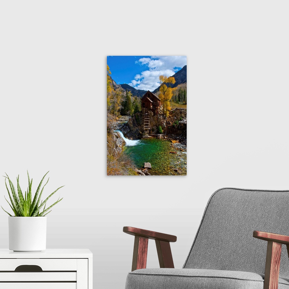 A modern room featuring North America, USA, Colorado, Crystal, Scenic Historic Crystal Mill.