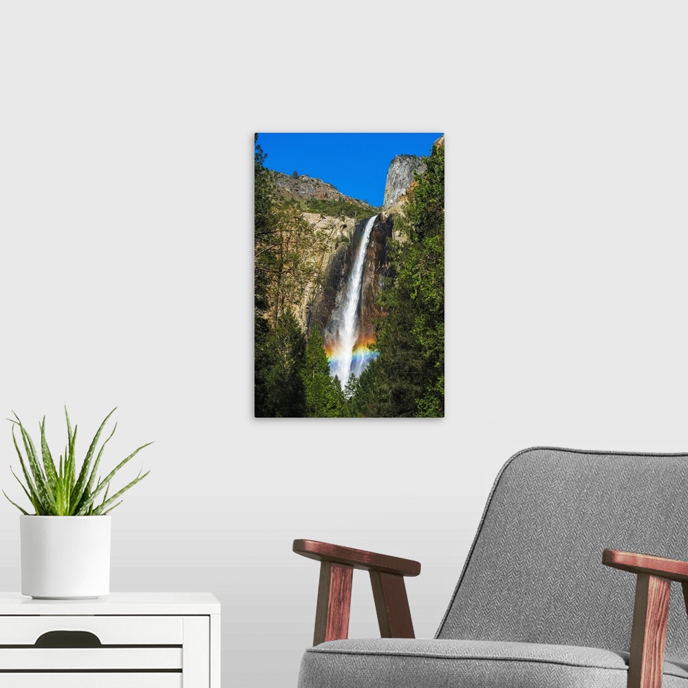 A modern room featuring Rainbow over Bridalveil Fall, Yosemite National Park, California USA
