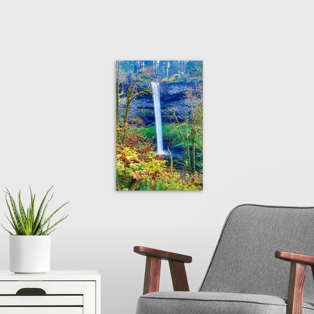 A modern room featuring United States, Oregon, Silver Falls State Park, South Falls