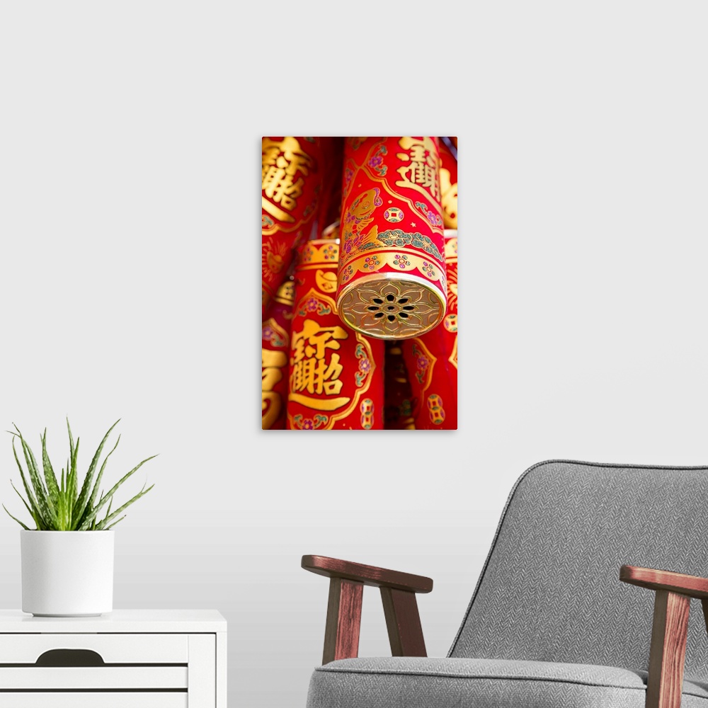 A modern room featuring USA, Arizona, Phoenix. Traditional Chinese firecrackers.