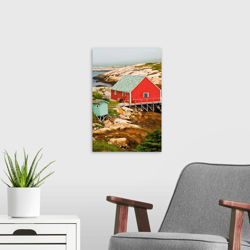 A modern room featuring Canada, Nova Scotia, Traditional home on cove.
