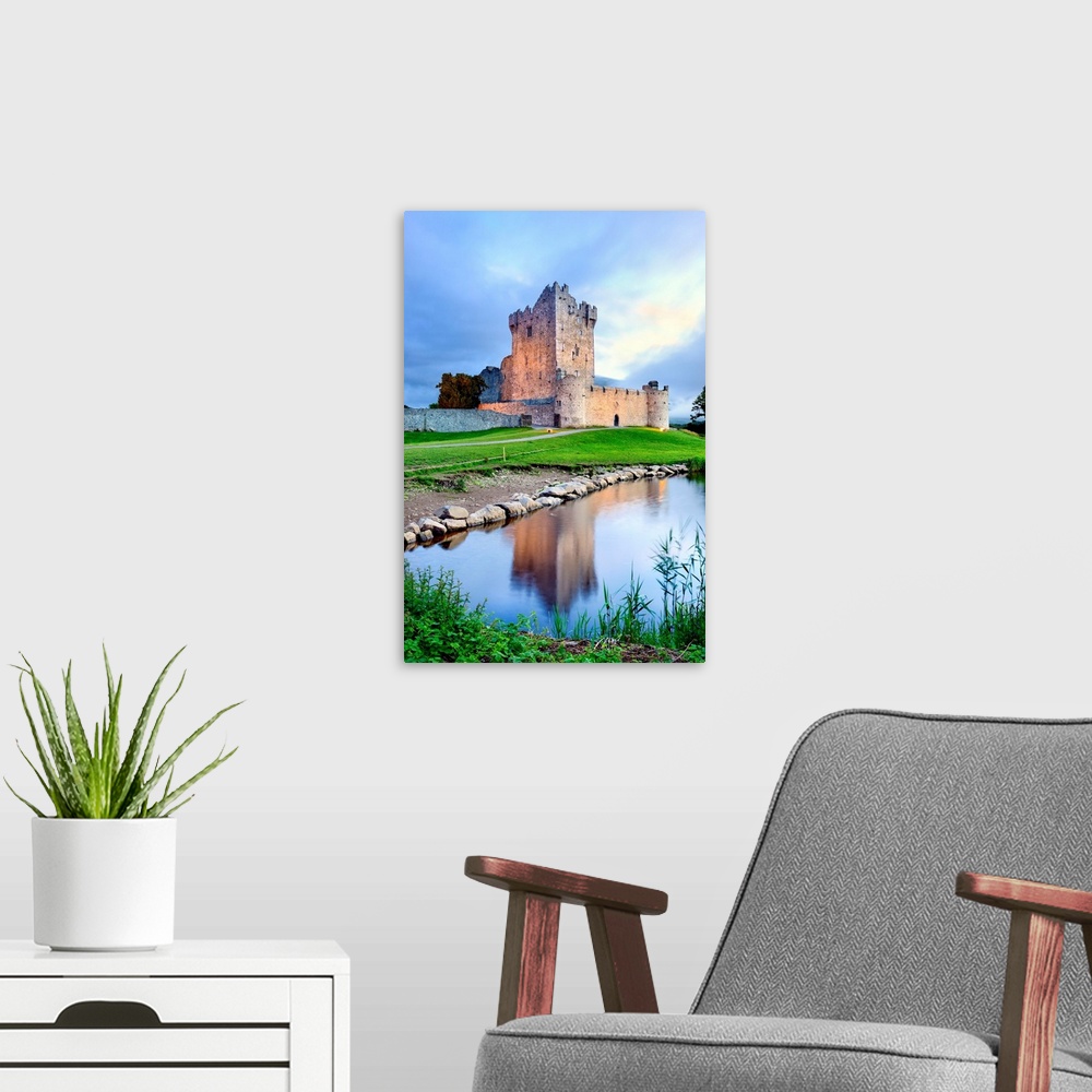 A modern room featuring Ireland, Kerry, Killarney, Ring of Kerry, Ross Castle along the Ring of Kerry.