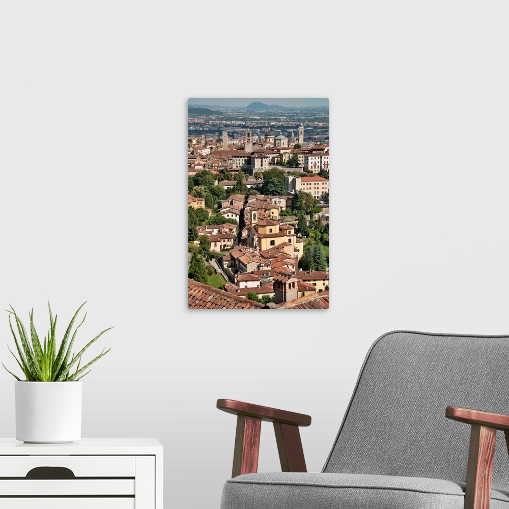 A modern room featuring Italy, Lombardy, Bergamo district, Bergamo, Bergamo Alta, The city