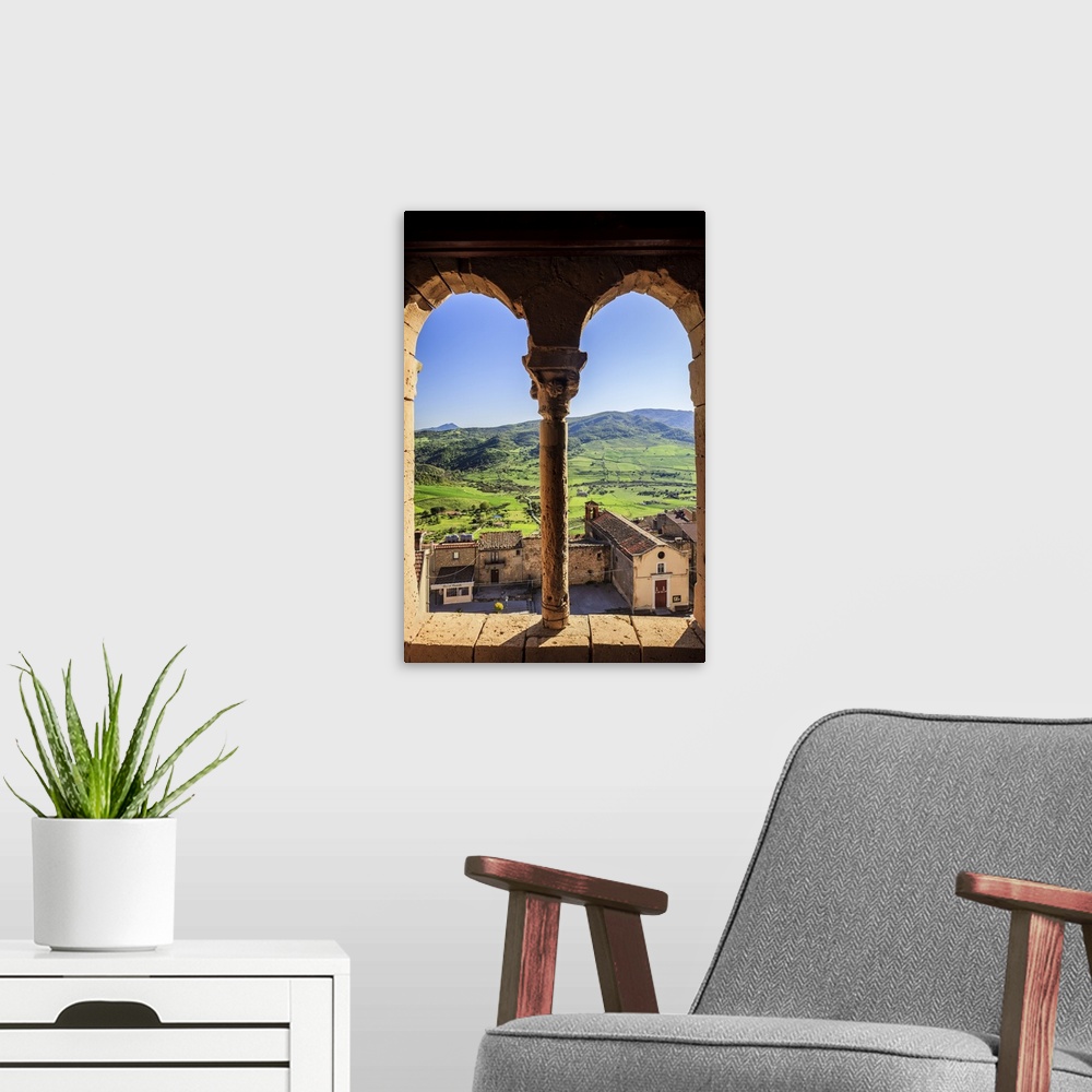 A modern room featuring Italy, Sicily, Enna district, Sperlinga, Castle