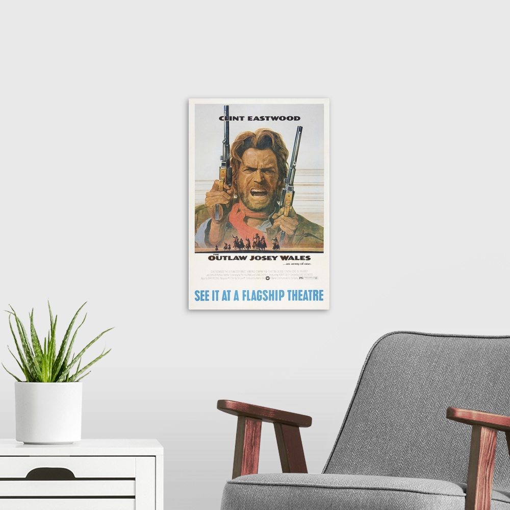 A modern room featuring The Outlaw Josey Wales