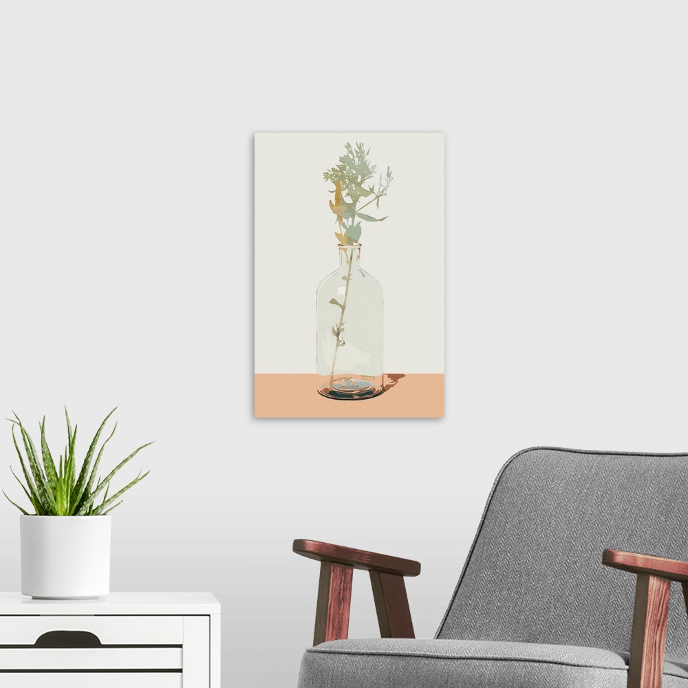 A modern room featuring Desert Blossoms I