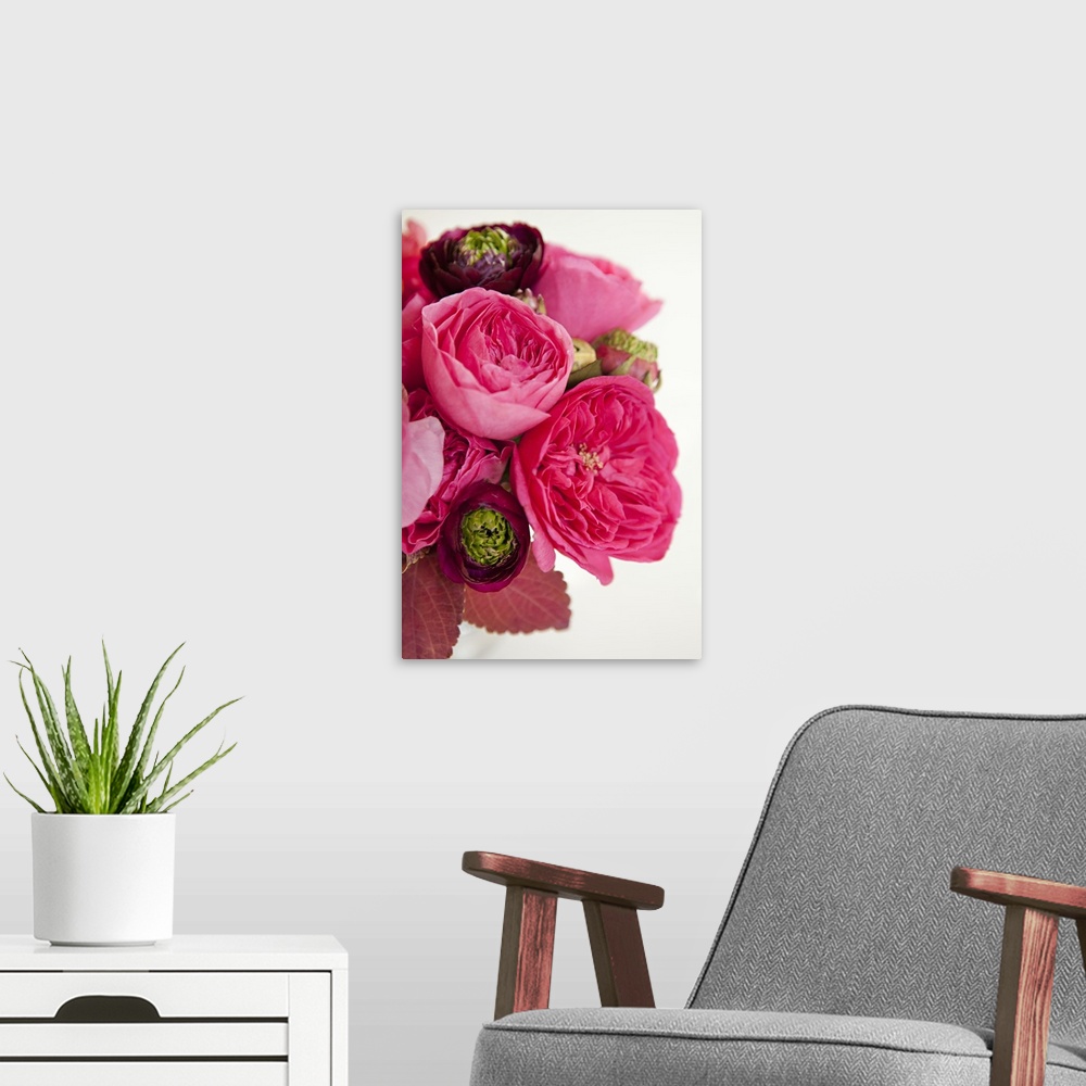 A modern room featuring Peony Bouquet II
