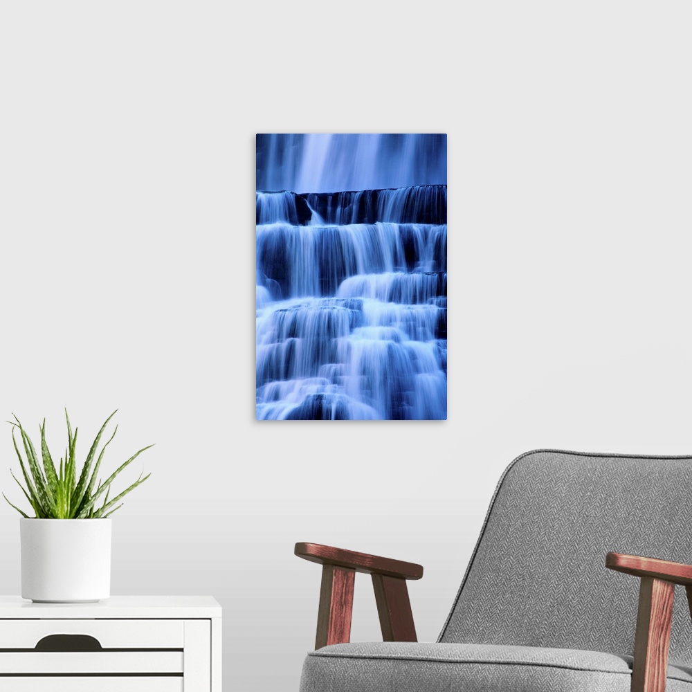 A modern room featuring Chittenango Falls, Chittenango Falls State Park, New York, USA
