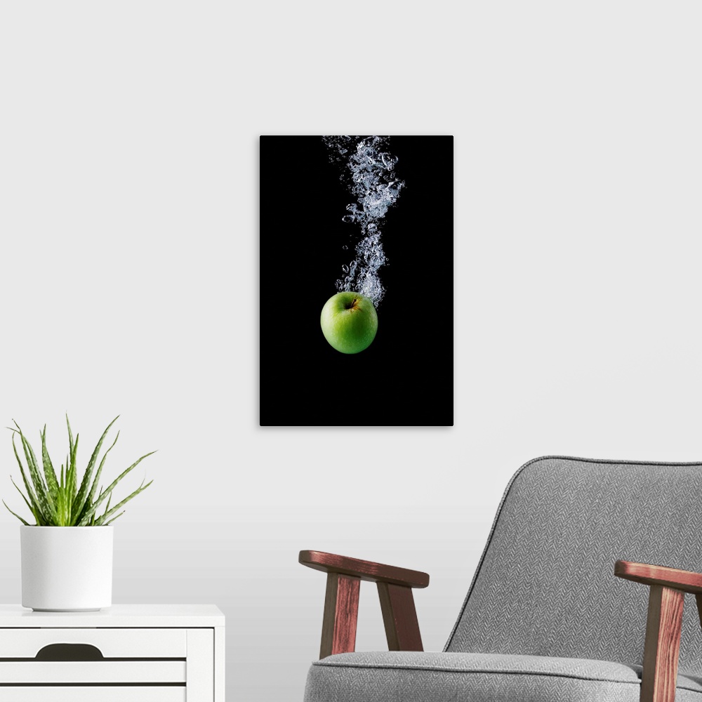 A modern room featuring Green Apple In Water