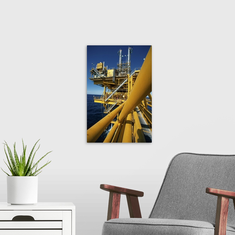 A modern room featuring Offshore oil rig