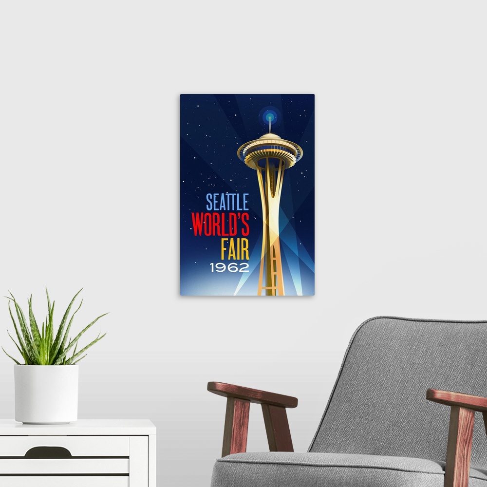 A modern room featuring Space Needle 1