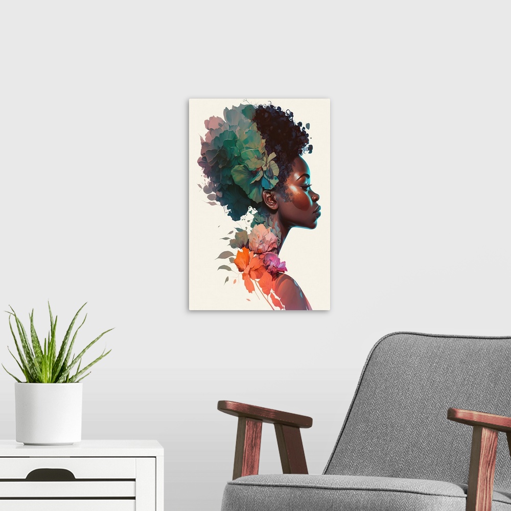 A modern room featuring Black History XIV