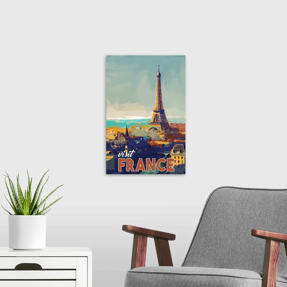 A modern room featuring Paris France