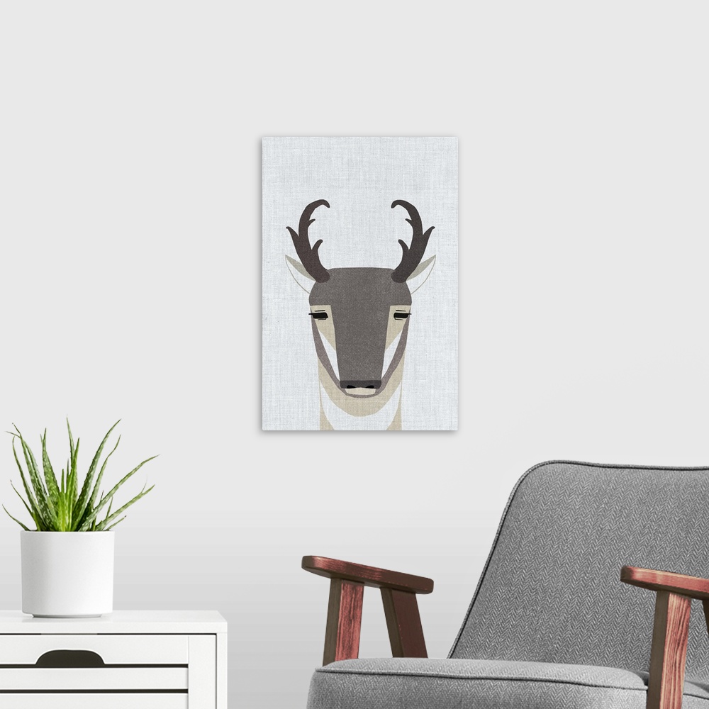 A modern room featuring Pronghorn Antelope
