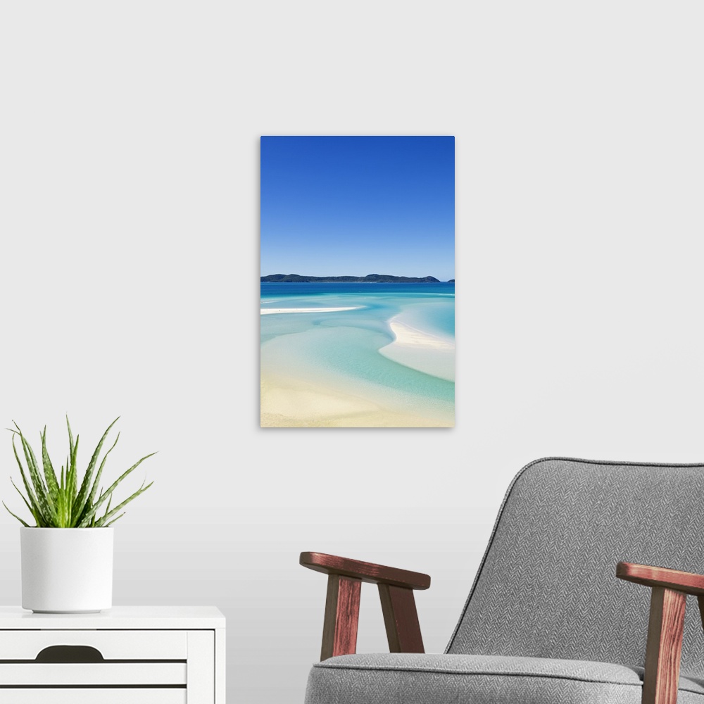 A modern room featuring Australia, Queensland, Whitsundays, Whitsunday Island. The white sands and turquoise waters of Hi...