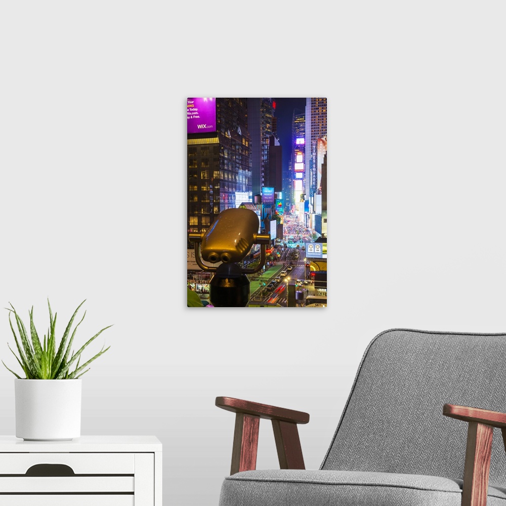 A modern room featuring Broadway from the Supernova cafe, Manhattan, New York, USA.