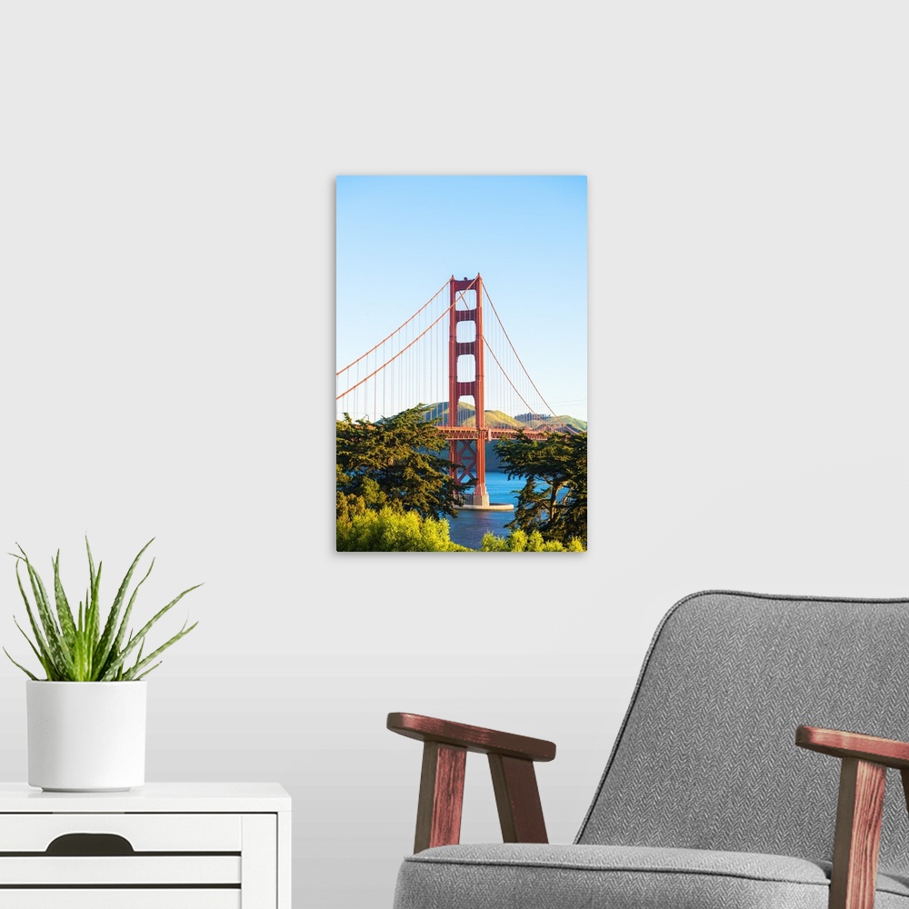 A modern room featuring North America, USA, America, California, San Francisco, Golden Gate bridge from the welcome centre.