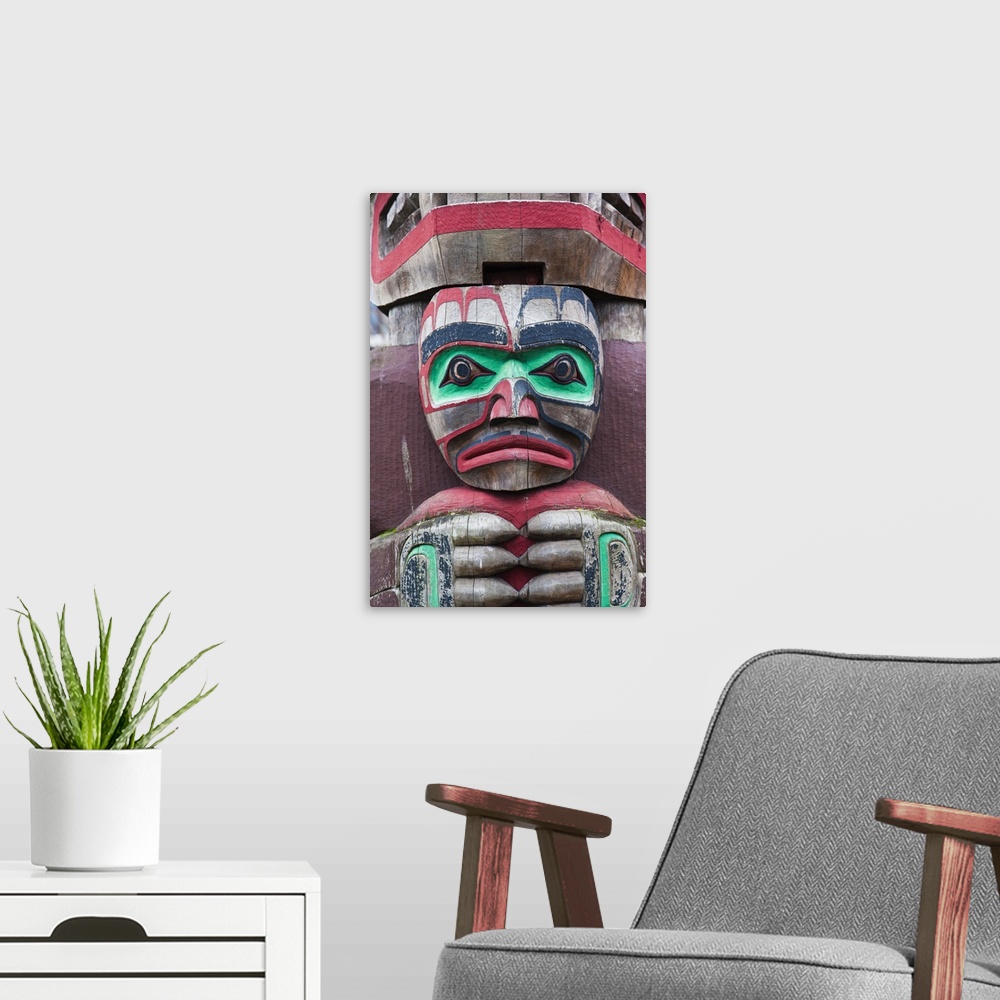 A modern room featuring Canada, British Columbia, Vancouver Island, Victoria, First Nation Totem Pole, Thunderbird Park