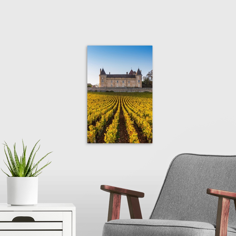 A modern room featuring France, Bourgogne-Franche-Comte, Burgundy, Saone-et-Loire, Rully. Chateau de Rully.