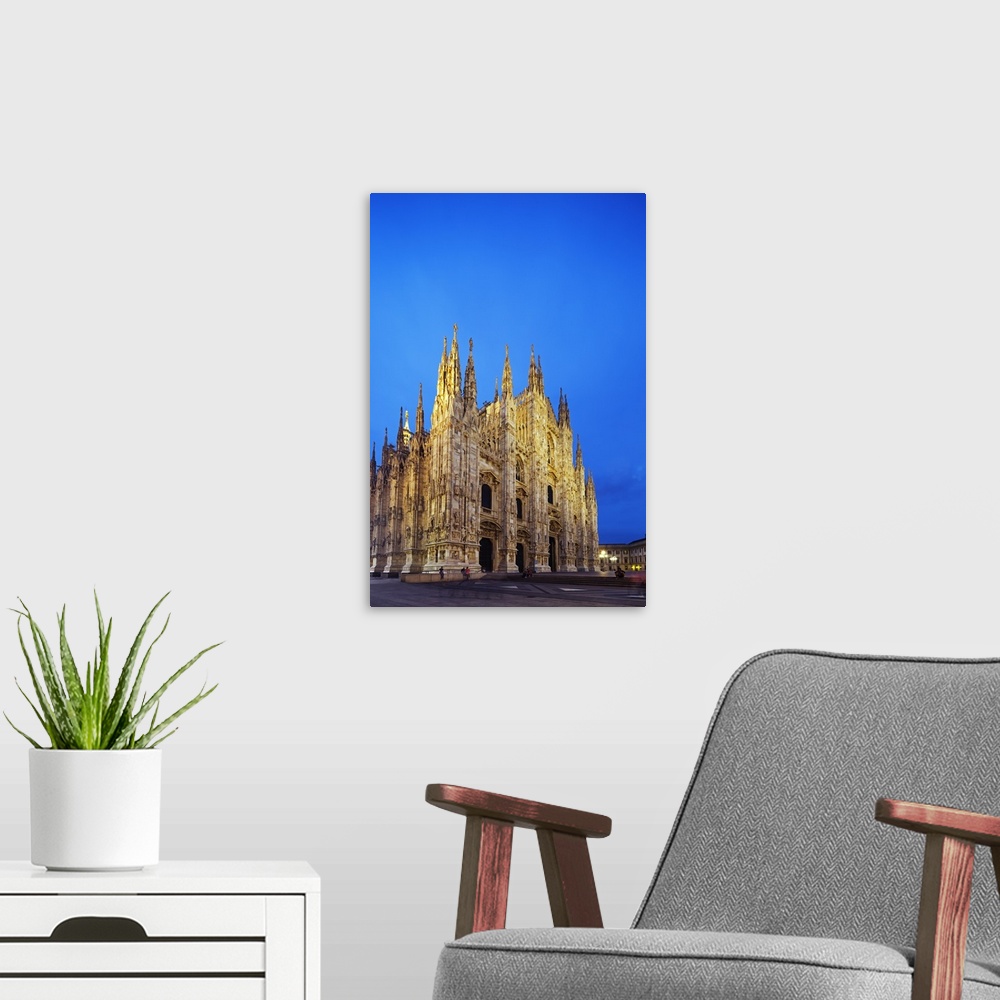 A modern room featuring Europe, Italy, Lombardy, Milan, Piazza del Duomo, Duomo Gothic style cathedral.