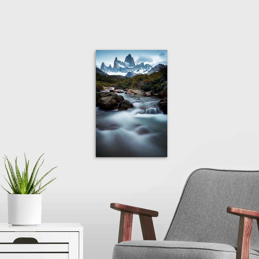 A modern room featuring South America, Argentina, Patagonia, Los Glaciares National Park and Mount Fitz Roy.