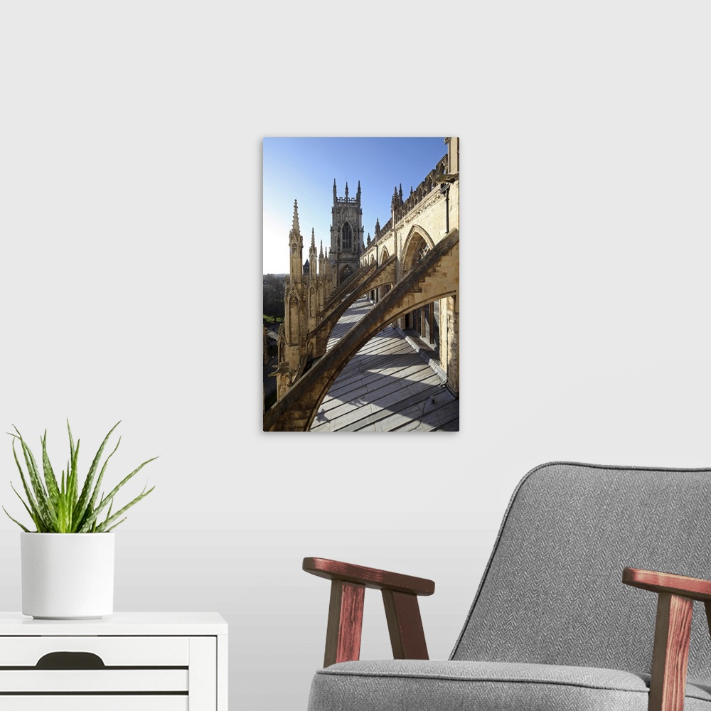 A modern room featuring York Minster is a Gothic cathedral in York, England and is one of the largest of its kind in Nort...