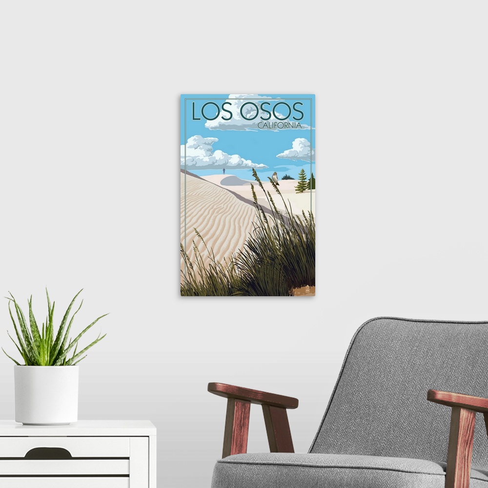 A modern room featuring Los Osos, California, Sand Dunes Day Scene