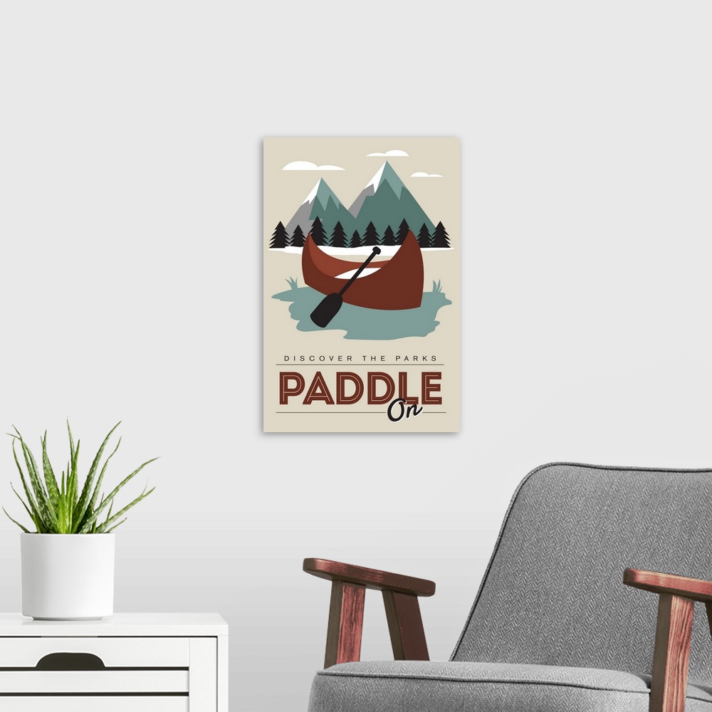 A modern room featuring Paddle On - Discover the Parks
