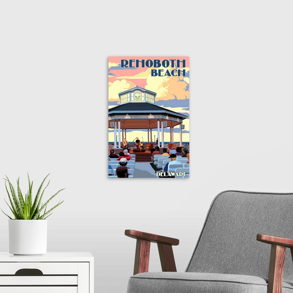 A modern room featuring Rehoboth Beach, Delaware, Bandstand