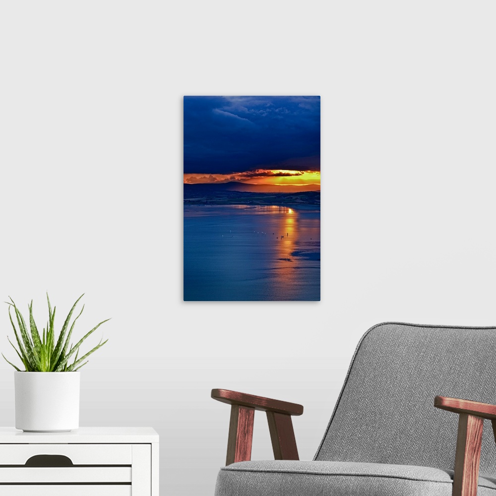 A modern room featuring Sunset Over Strangford Lough, Greyabbey - Aerial Photograph