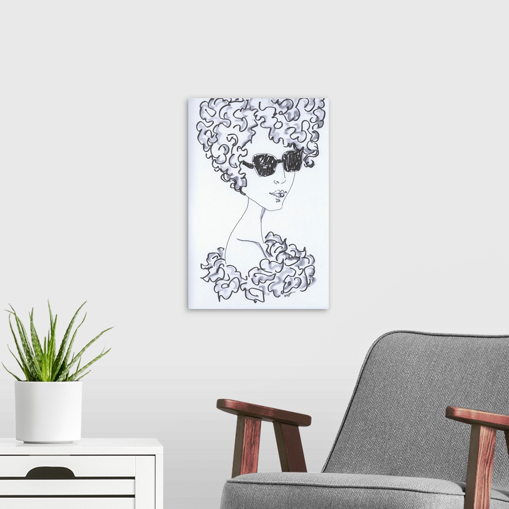 A modern room featuring This is the Companion Image to oSunglasses Glamor #1. In the same style and medium, this image de...