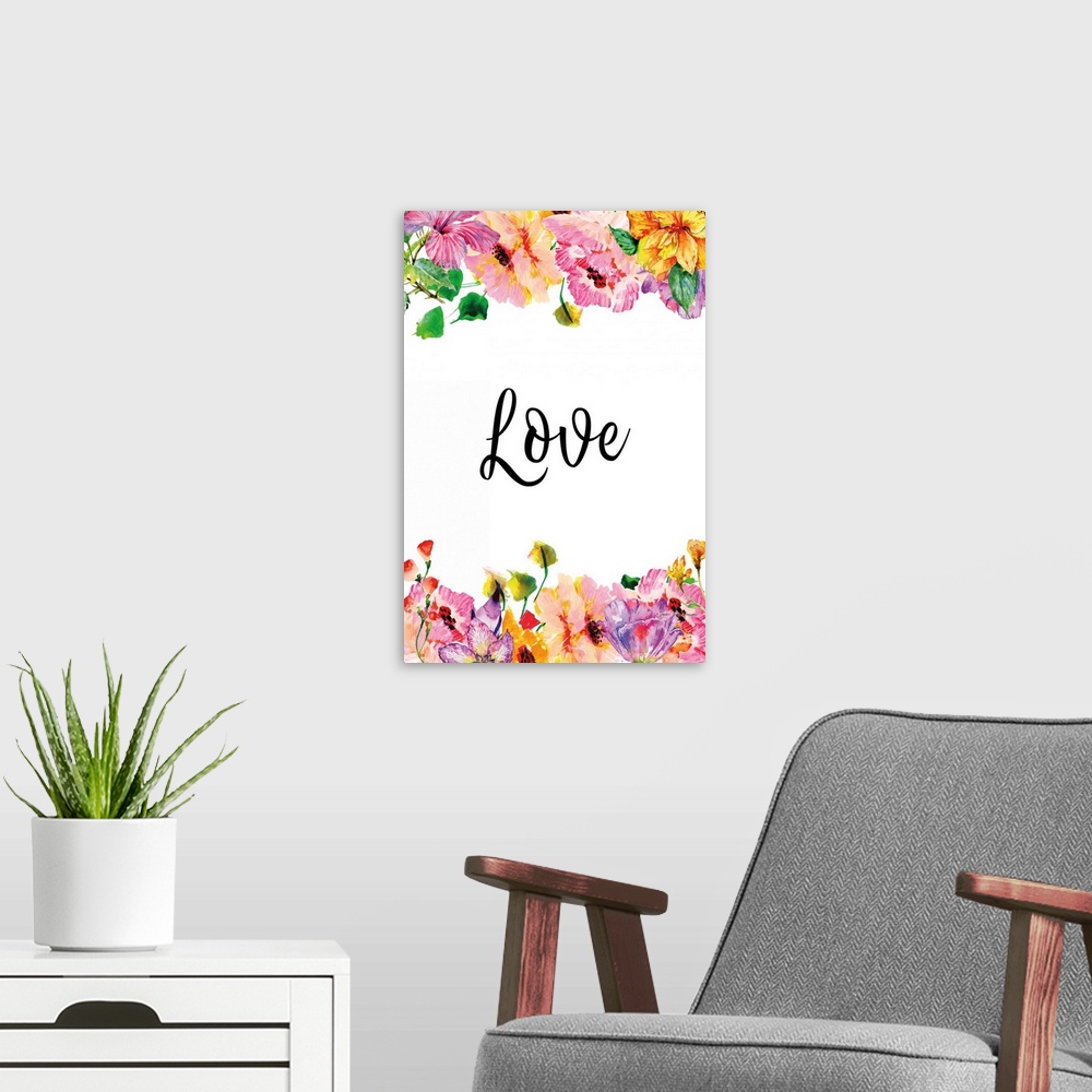 A modern room featuring Floral Love