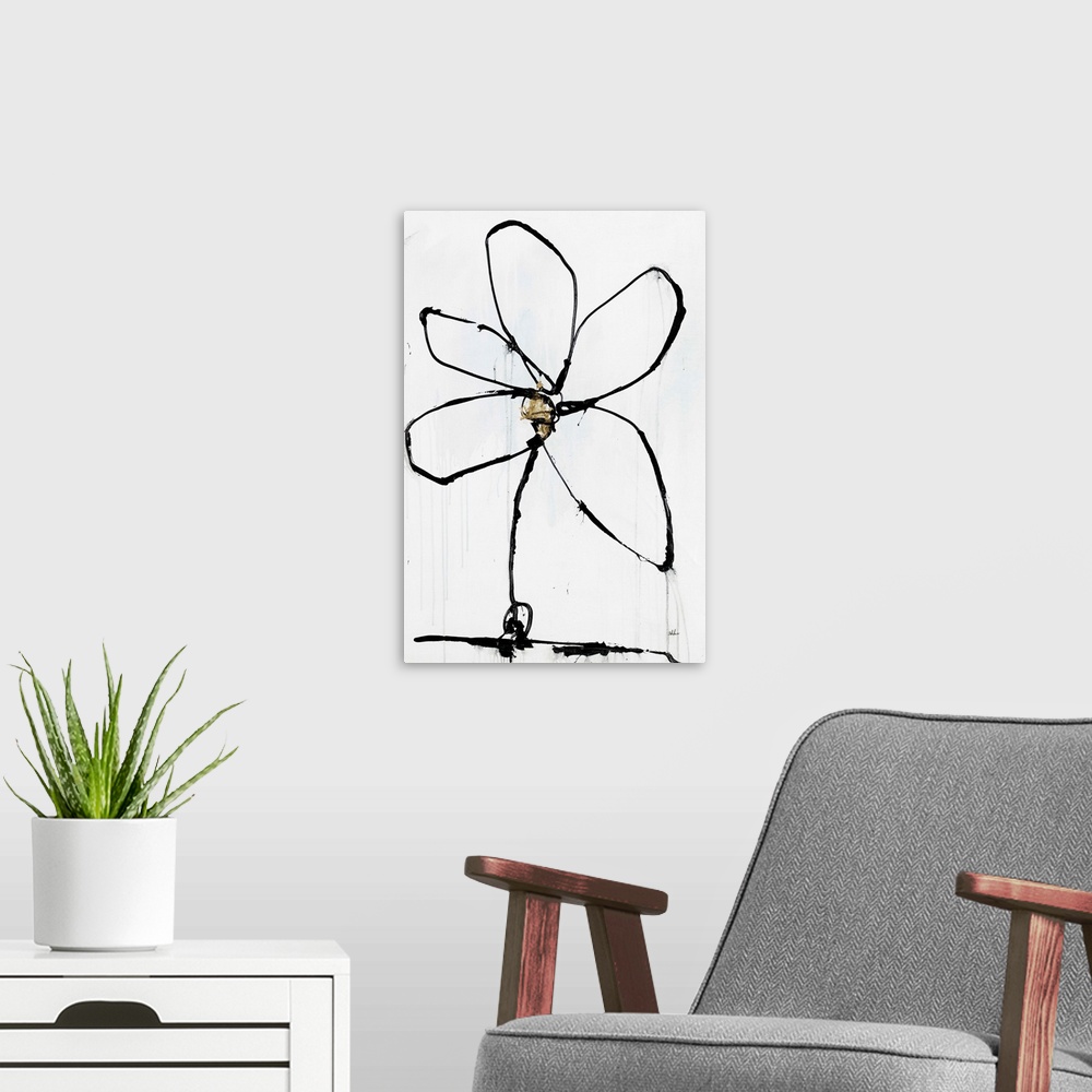 A modern room featuring Floral Fancy IV