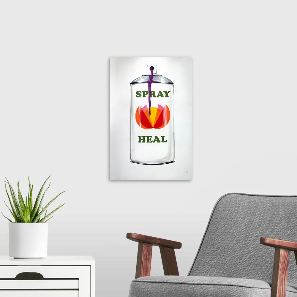 A modern room featuring Spray Heal