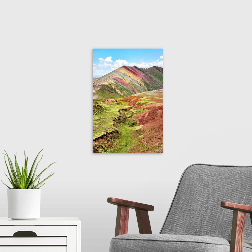 A modern room featuring "Colors of Peru" is a captivating photography collection that captures the vibrant essence and ri...