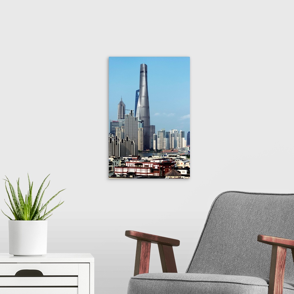 A modern room featuring Shanghai Tower, China 10MKm2 Collection.