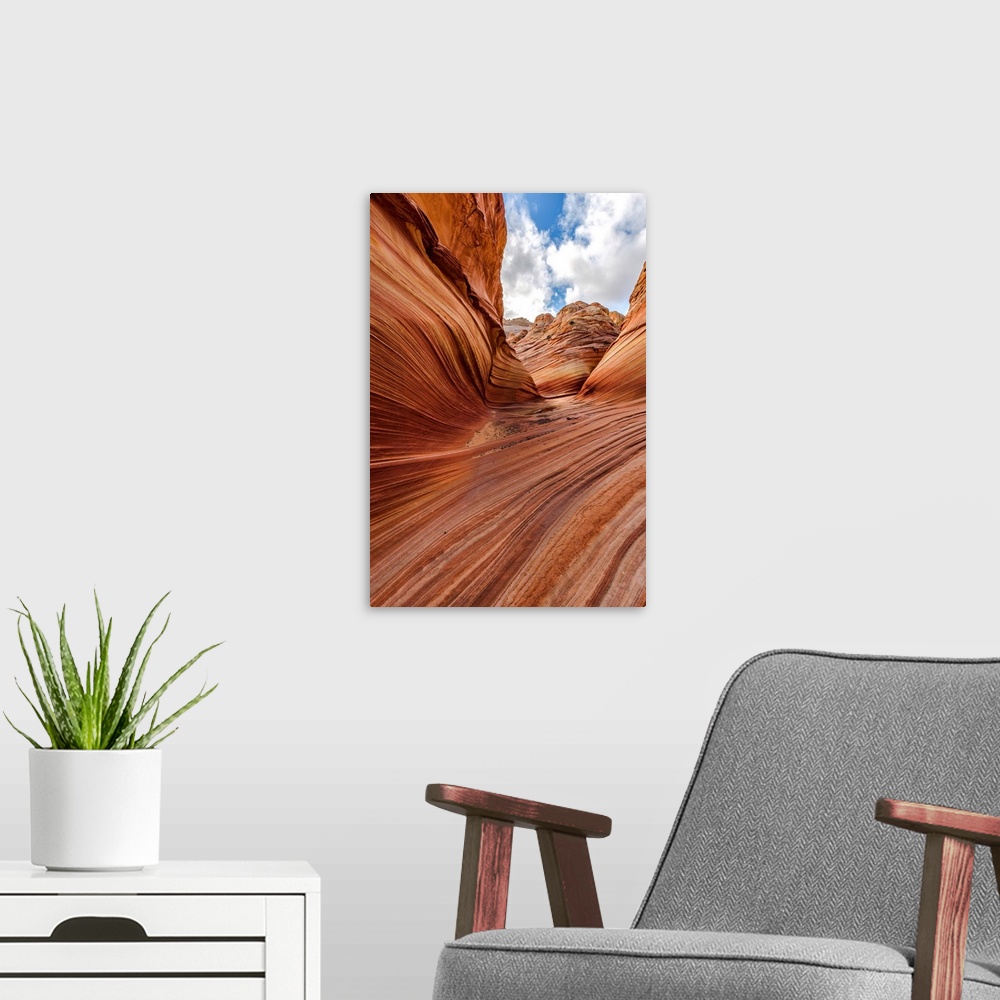 A modern room featuring Sandstone formations at Vermilion Cliffs.