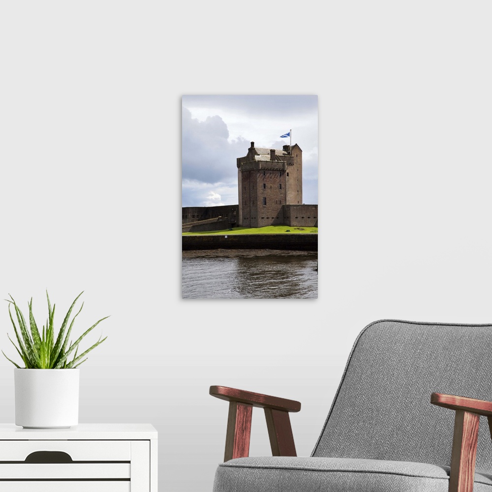 A modern room featuring Broughty Castle Museum at Broughty Ferry, Dundee, Scotland