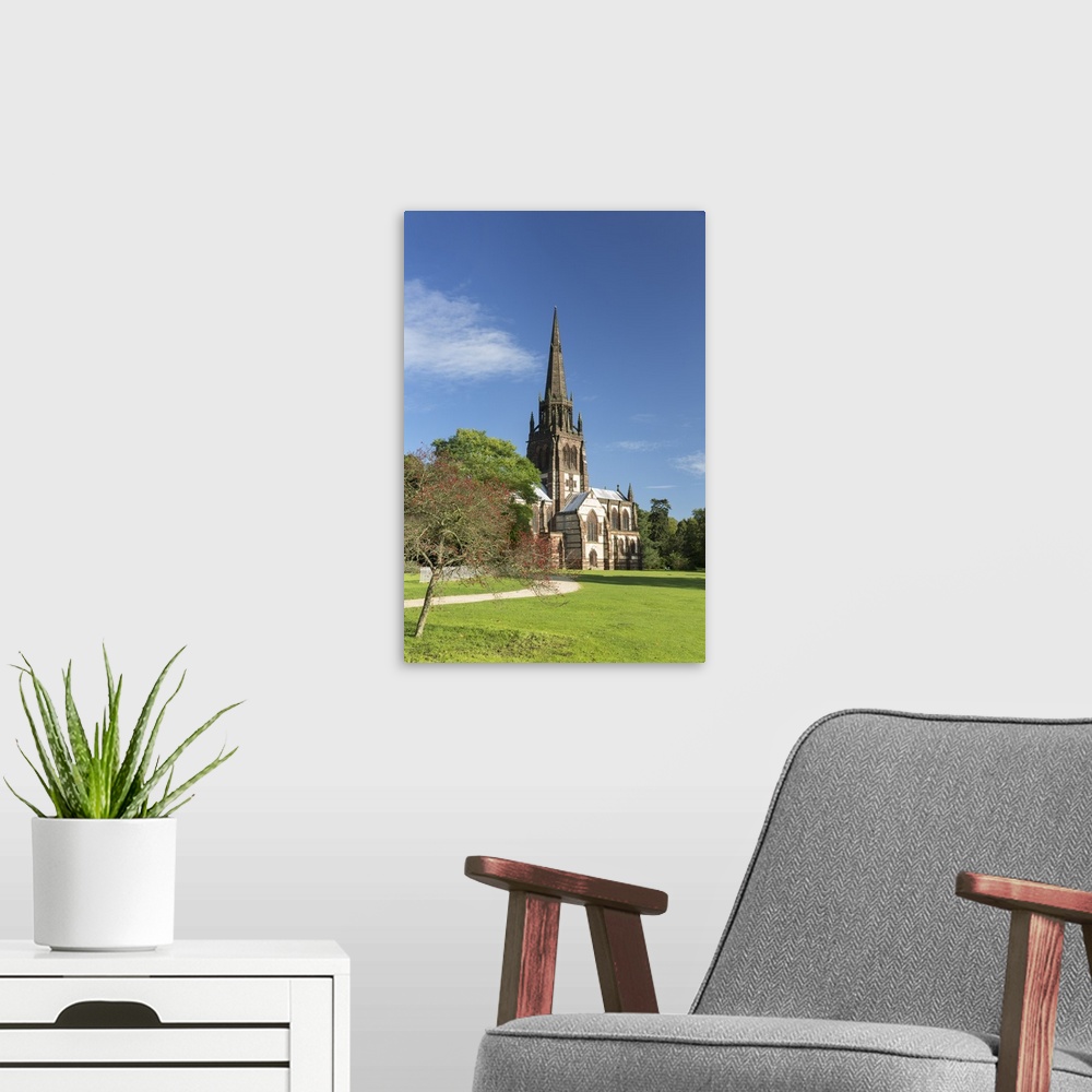 A modern room featuring Church of St. Mary The Virgin at Clumber Park, Nottinghamshire, England, United Kingdom, Europe