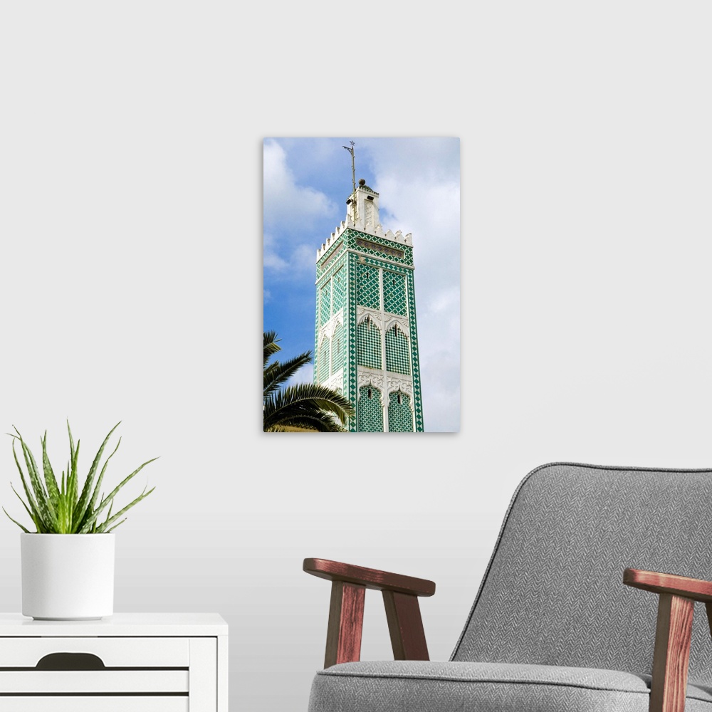 A modern room featuring Mosque, Tangier, Morocco, North Africa, Africa