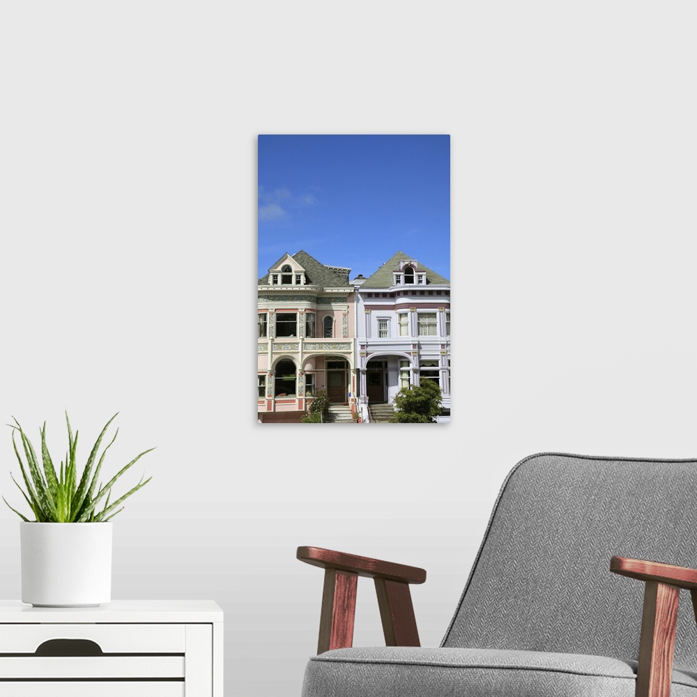 A modern room featuring Painted Ladies, Alamo Square, San Francisco, California