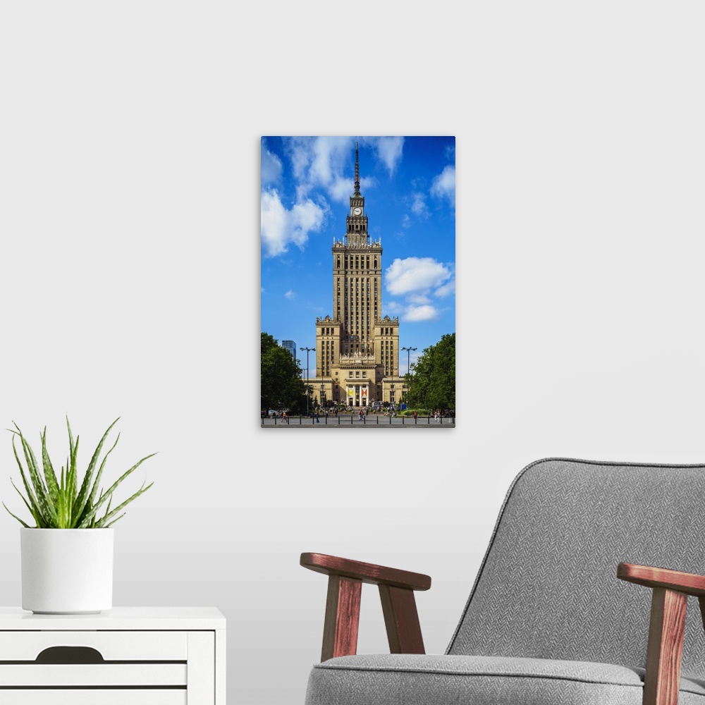 A modern room featuring Palace of Culture and Science, City Centre, Warsaw, Masovian Voivodeship, Poland
