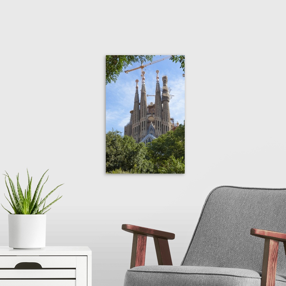 A modern room featuring Sagrada Familia, Barcelona, Catalonia, Spain